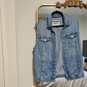Garage Blue Denim Sleeveless Jacket
